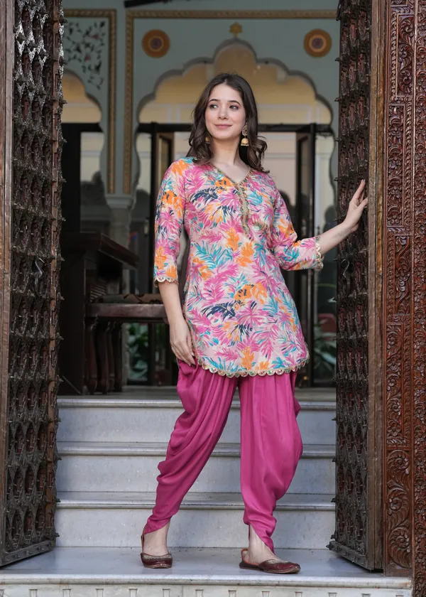 Multicolour_Paradise_Dhoti_Kurta_Set_||_Co_Ord_Set_||_Unforgettable_Festive_Elegance_For_Women
