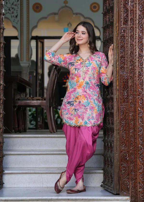 Multicolour_Paradise_Dhoti_Kurta_Set_||_Co_Ord_Set_||_Unforgettable_Festive_Elegance_For_Women