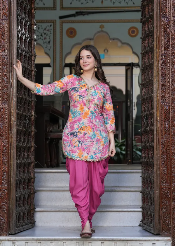 Multicolour_Paradise_Dhoti_Kurta_Set_||_Co_Ord_Set_||_Unforgettable_Festive_Elegance_For_Women