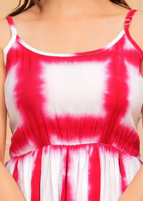 Red_Tie_Dye_Checks_Dress_For_Women