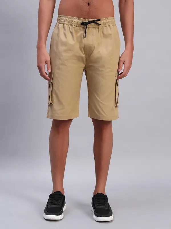 Chiku__Coton_Three_Fourth_Capri_Shorts_With_Cargo_Pockets_For_Men