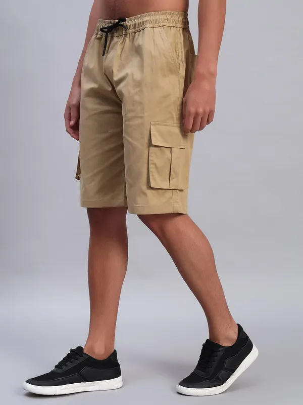 Chiku__Coton_Three_Fourth_Capri_Shorts_With_Cargo_Pockets_For_Men