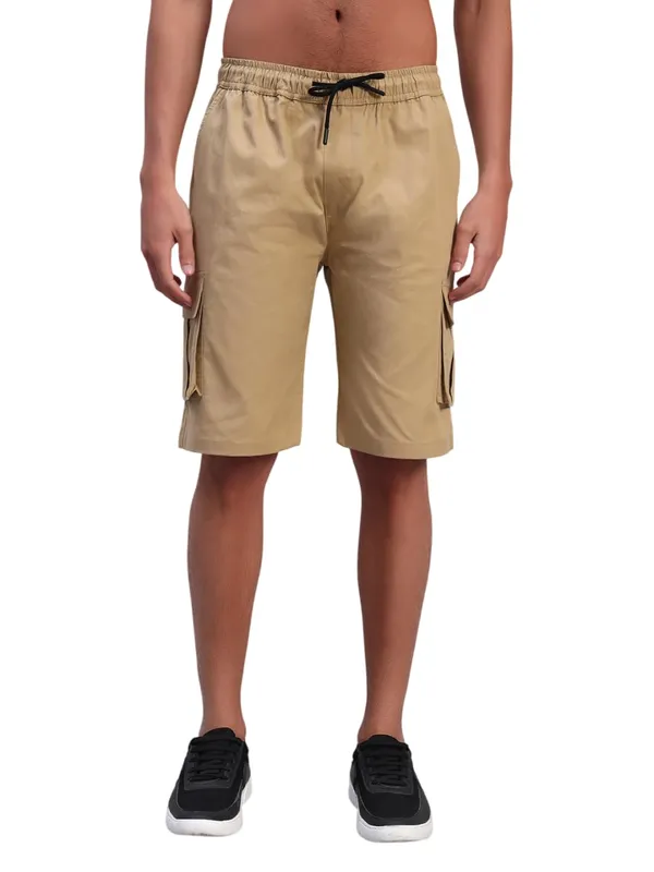 Chiku__Coton_Three_Fourth_Capri_Shorts_With_Cargo_Pockets_For_Men