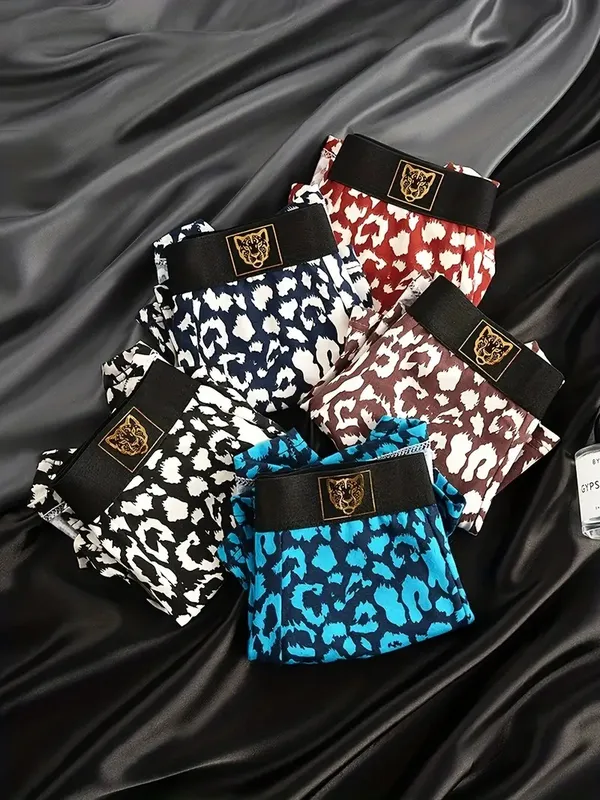 Men's_(PACK_OF_4)_CAT_PRINT_01_Boxer_Briefs_Breathable_Cool_Knitted_Fabric_Mesh_Shorts
