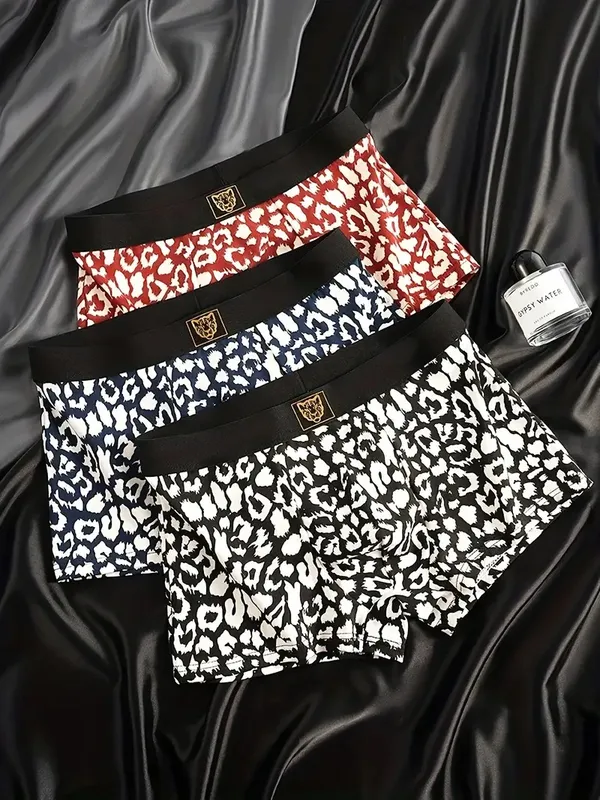 Men's_(PACK_OF_4)_CAT_PRINT_01_Boxer_Briefs_Breathable_Cool_Knitted_Fabric_Mesh_Shorts