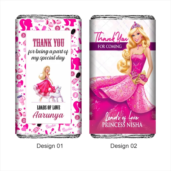 Birthday_Return_Gift,_Barbie_Theme_(12_Bars),_Personalised_/_Customized_Chocolate_Bars