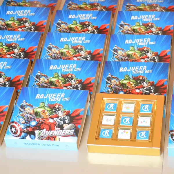 Birthday_Return_Gift__(9_Cubes_12_Boxes),_Avengers_Theme,_Personalised_/_Customized_Chocolate_Box