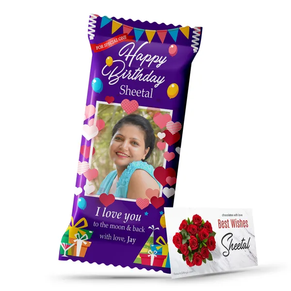 Birthday_Gift,_Personalised_/_Customized_Chocolate_Large_Bar_(100G)_Specially_For_Your_Loved_Ones_(Violet)_|_Milk_Flavour