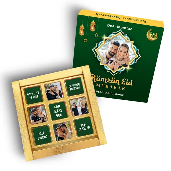 Eid_Gift_Box,_Personalised_Assorted_Chocolate_Box_(9_Cubes)