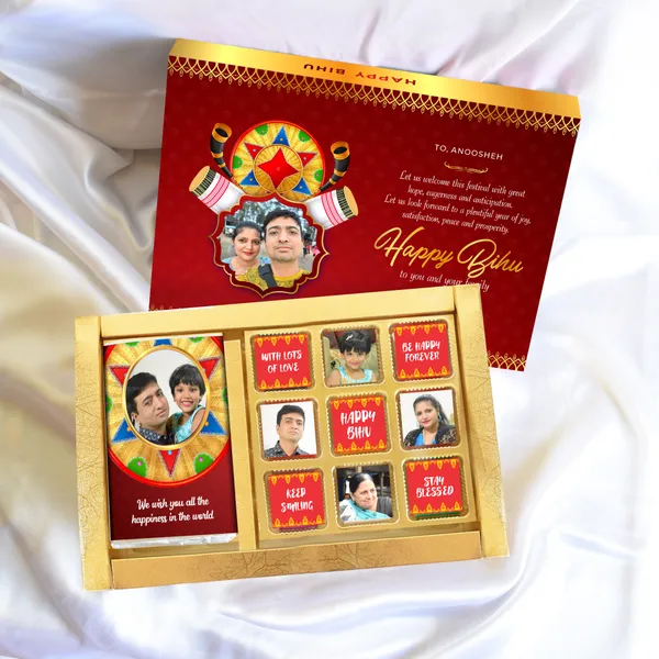 Bihu_Gift,_Personalised_/_Customized_Chocolate_Box_(9_Cubes_+_1_Bar)
