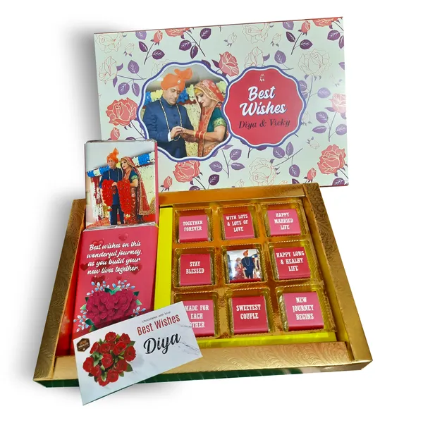 Wedding_Gift,_Personalised_/_Customized_Chocolate_Box_(9_Cubes+2_Bar)