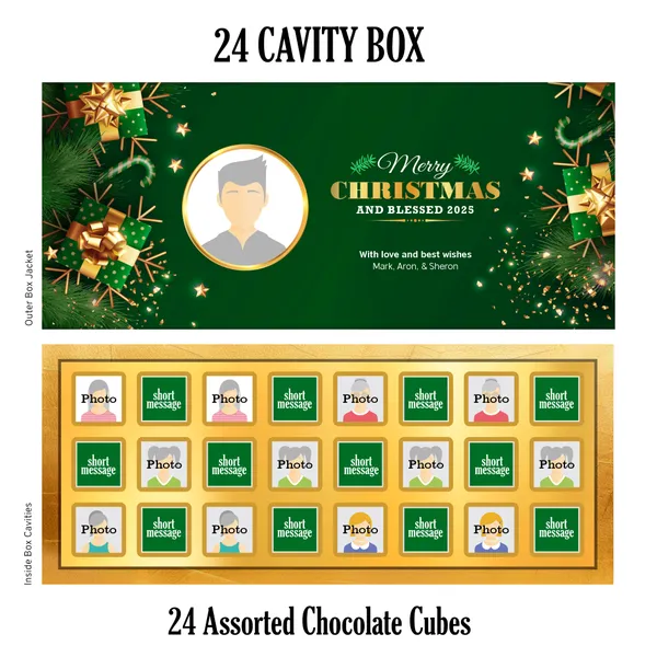 Christmas_Gift,_Personalised_/_Customized_Chocolate_Box_(24_Cubes)_(Green)