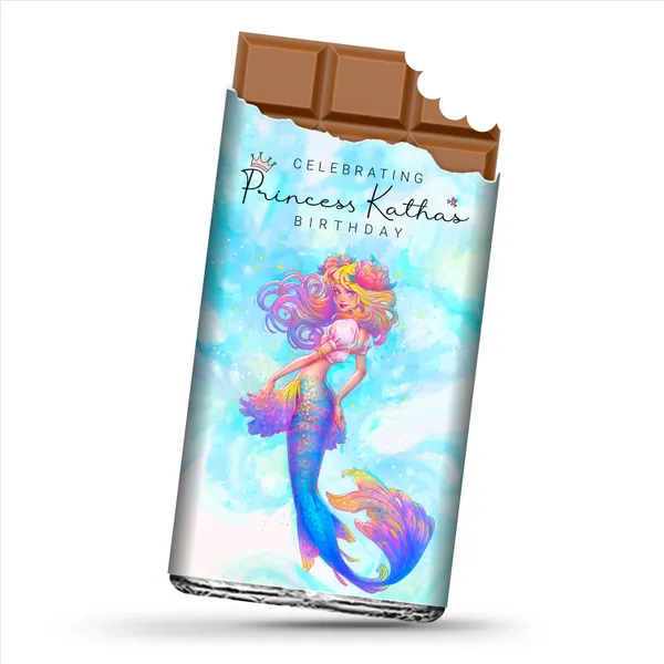 Birthday_Return_Gift_(12_Bars),_Mermaid_Theme,_Personalised_/_Customized_Chocolate_Bars