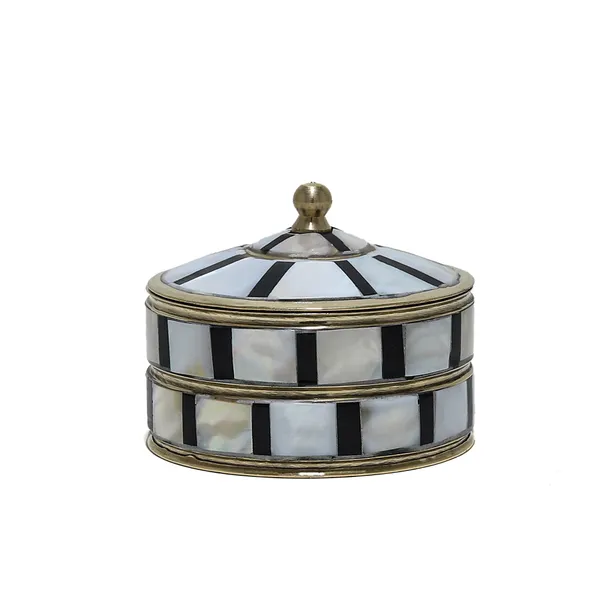 Golden_&_Pearl_Decorative_Jewelry_Trinket_Box_Unique_Gift_For_Home_Decor_Antique_Metal_Case_With_Mother_Of_Pearl_Sindoor_Box/Coin_Box
