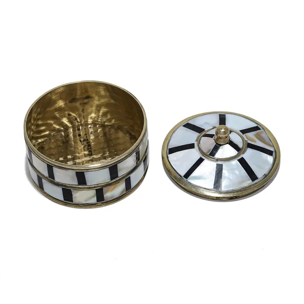 Golden_&_Pearl_Decorative_Jewelry_Trinket_Box_Unique_Gift_For_Home_Decor_Antique_Metal_Case_With_Mother_Of_Pearl_Sindoor_Box/Coin_Box