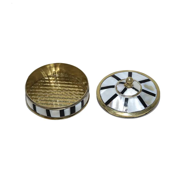 Golden_&_Pearl_Decorative_Jewelry_Trinket_Box_Unique_Gift_For_Home_Decor_Antique_Metal_Case_With_Mother_Of_Pearl_Sindoor_Box/Coin_Box