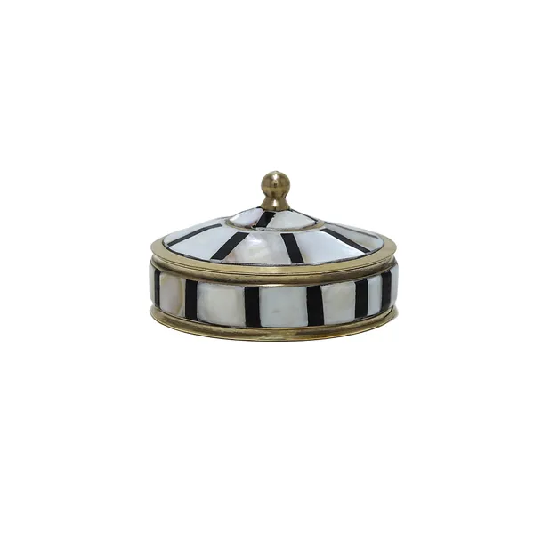 Golden_&_Pearl_Decorative_Jewelry_Trinket_Box_Unique_Gift_For_Home_Decor_Antique_Metal_Case_With_Mother_Of_Pearl_Sindoor_Box/Coin_Box