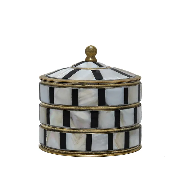 Golden_&_Pearl_Decorative_Jewelry_Trinket_Box_Unique_Gift_For_Home_Decor_Antique_Metal_Case_With_Mother_Of_Pearl_Sindoor_Box/Coin_Box