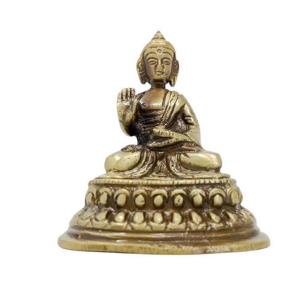Golden_Buddha_Brass_Statue/Murti_For_Home_Decor,_Office,_Car_Dashboard,_Table_Decor,_Gifting_&_Puja_Idol_Murti_Sculpture