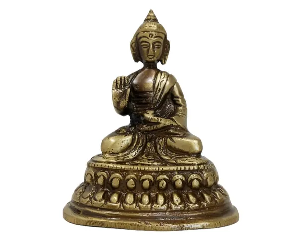 Golden_Buddha_Brass_Statue/Murti_For_Home_Decor,_Office,_Car_Dashboard,_Table_Decor,_Gifting_&_Puja_Idol_Murti_Sculpture