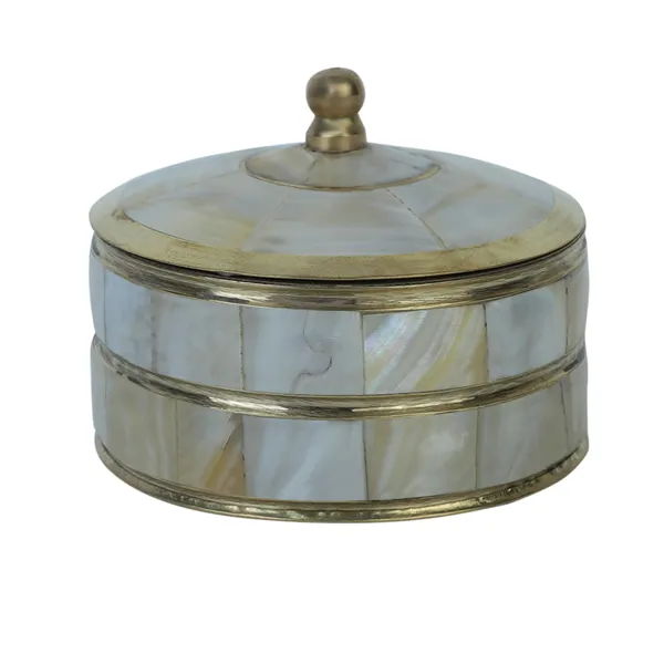 Golden_&_Pearl_Decorative_Jewelry_Trinket_Box_Unique_Gift_For_Home_Decor_Antique_Metal_Case_With_Mother_Of_Pearl_Sindoor_Box/Coin_Box