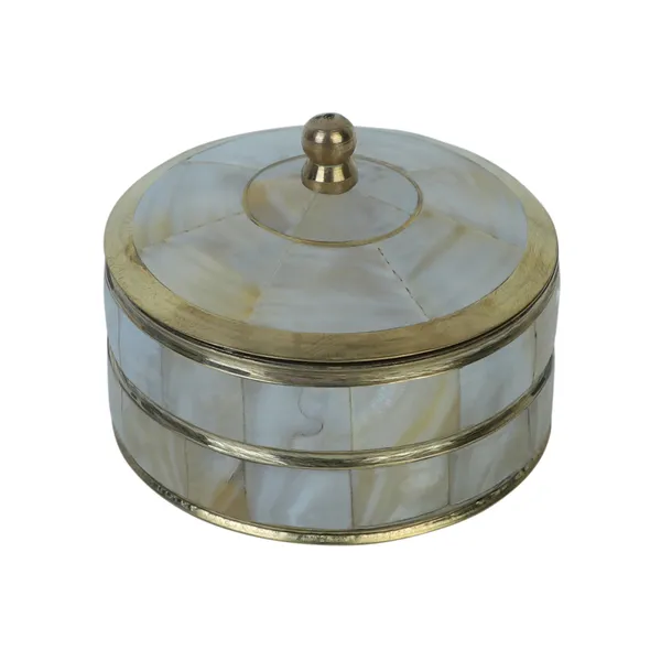 Golden_&_Pearl_Decorative_Jewelry_Trinket_Box_Unique_Gift_For_Home_Decor_Antique_Metal_Case_With_Mother_Of_Pearl_Sindoor_Box/Coin_Box