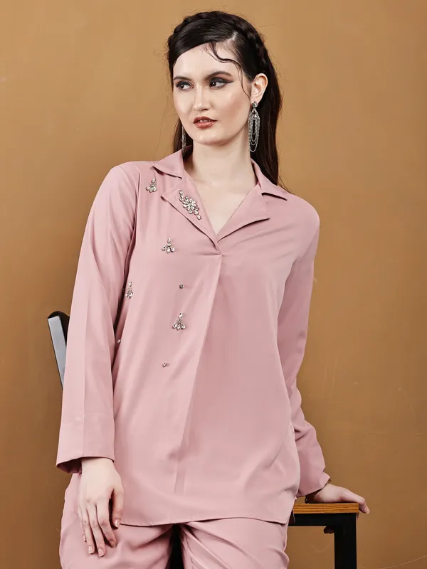 Fuchsia_Pink_Hand-Embroidered_Cotton_Co-Ord_Set_For_Women