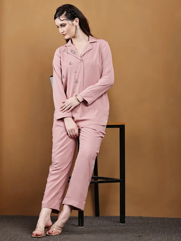 Fuchsia_Pink_Hand-Embroidered_Cotton_Co-Ord_Set_For_Women