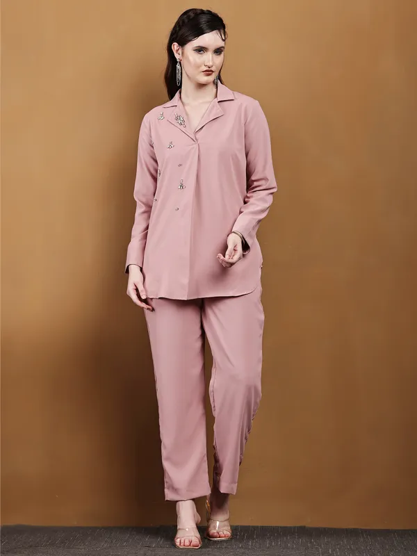 Fuchsia_Pink_Hand-Embroidered_Cotton_Co-Ord_Set_For_Women