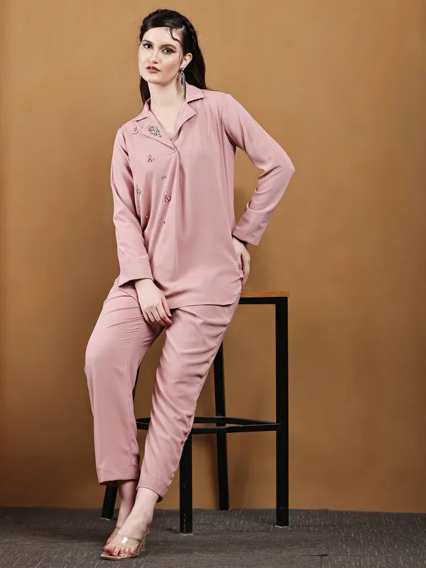 Fuchsia_Pink_Hand-Embroidered_Cotton_Co-Ord_Set_For_Women