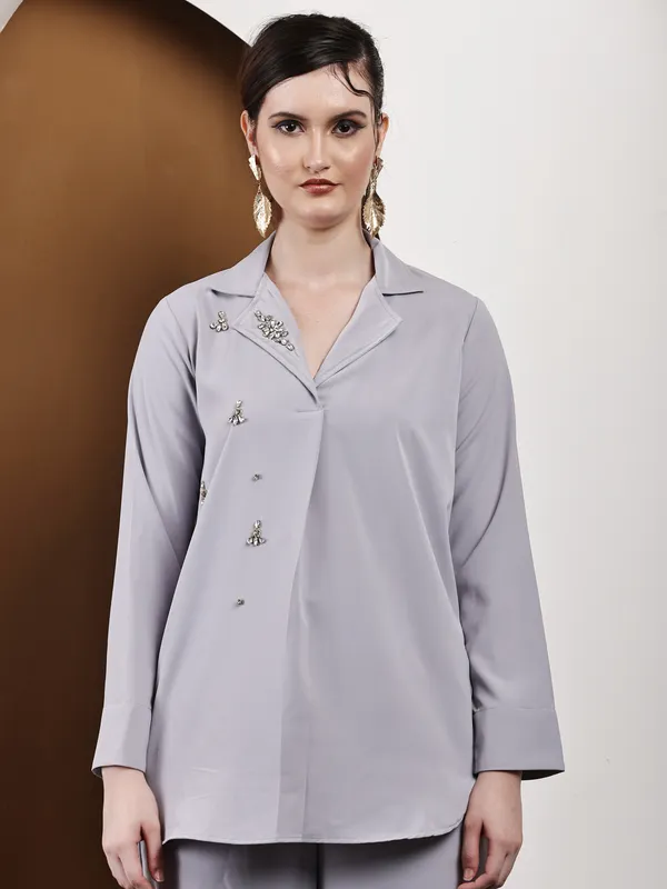 Grey_Hand-Embroidered_Cotton_Co-Ord_Set_For_Women