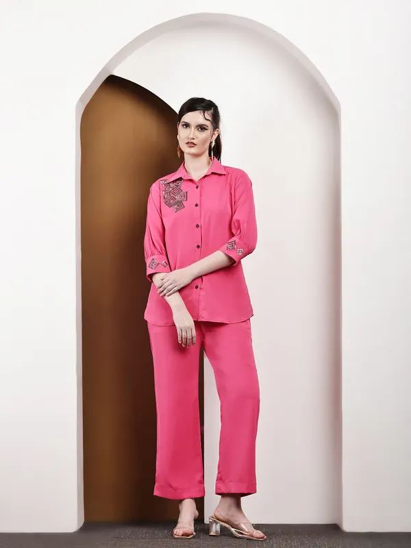 Rani_Pink_Hand-Embroidered_Cotton_Co-Ord_Set_For_Women