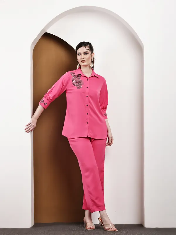 Rani_Pink_Hand-Embroidered_Cotton_Co-Ord_Set_For_Women