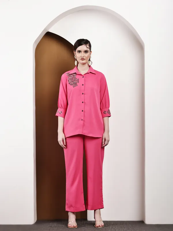 Rani_Pink_Hand-Embroidered_Cotton_Co-Ord_Set_For_Women