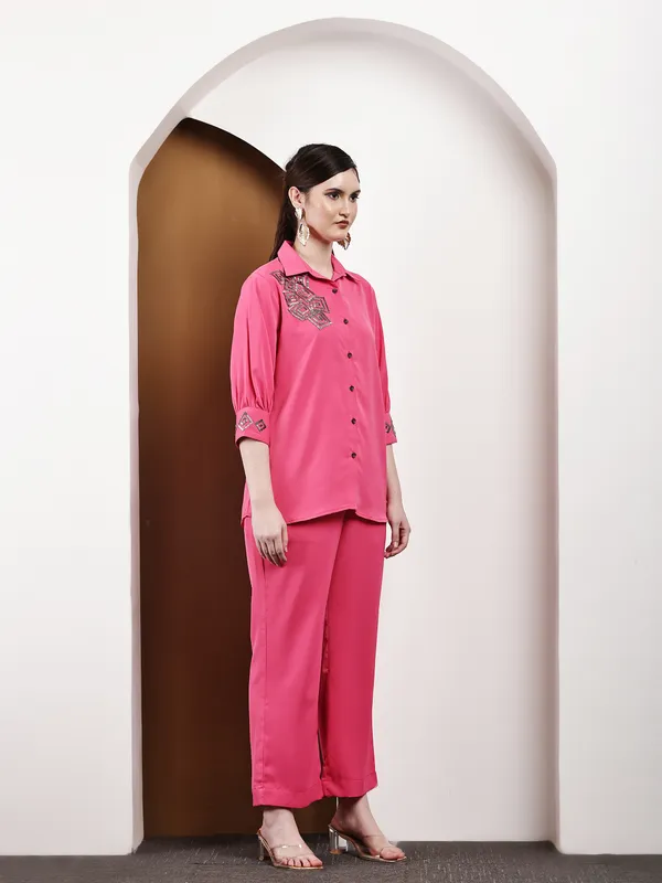 Rani_Pink_Hand-Embroidered_Cotton_Co-Ord_Set_For_Women