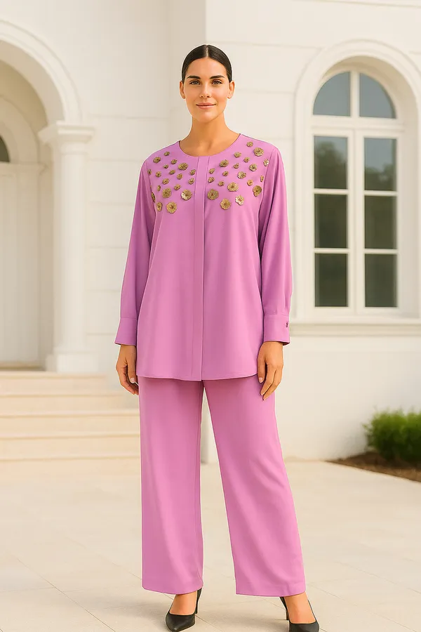 Pink_Hand-Embroidered_Coord_Set_For_Women