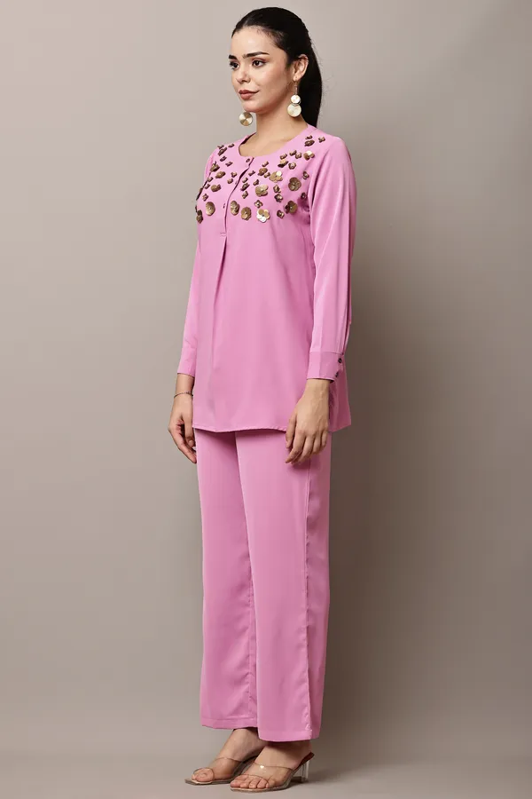 Pink_Hand-Embroidered_Coord_Set_For_Women