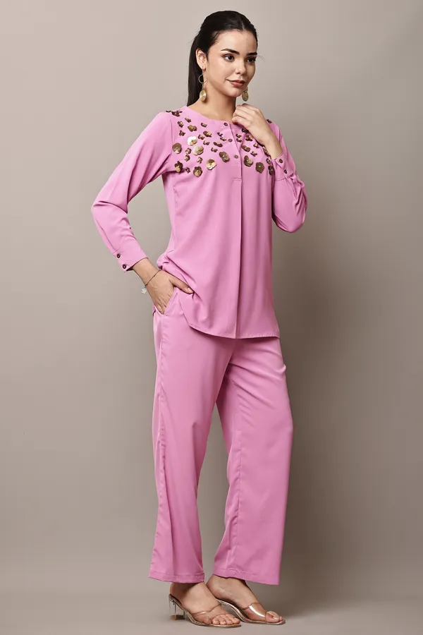 Pink_Hand-Embroidered_Coord_Set_For_Women