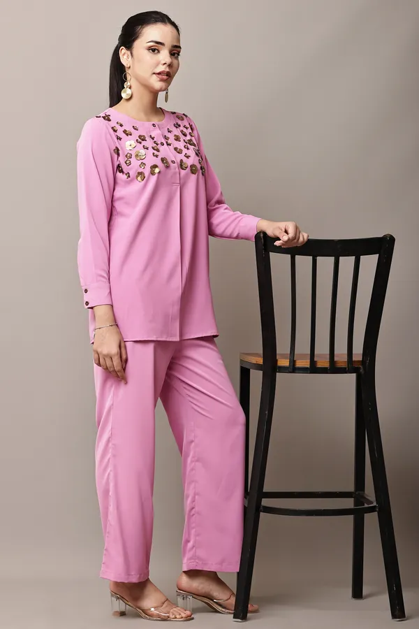 Pink_Hand-Embroidered_Coord_Set_For_Women