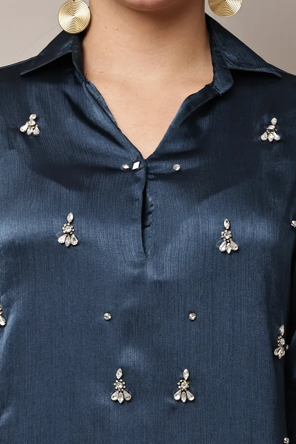 Blue_Hand-Embroidered_Coord_Set_For_Women_
