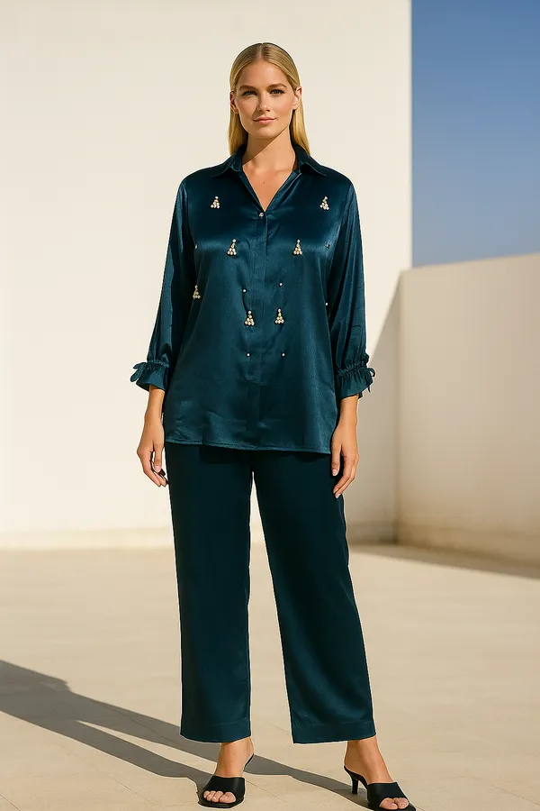 Blue_Hand-Embroidered_Coord_Set_For_Women_