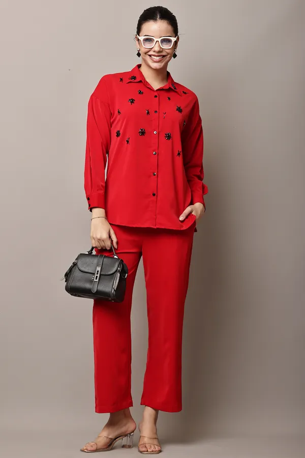 Red_Hand-Embroidered_Coord_Set_For_Women_