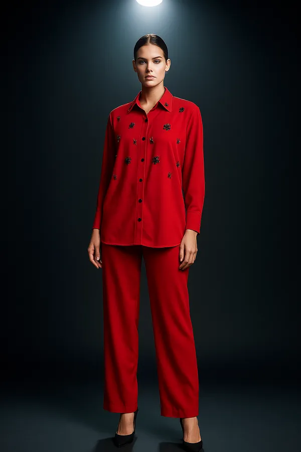 Red_Hand-Embroidered_Coord_Set_For_Women_