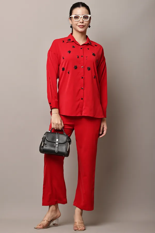 Red_Hand-Embroidered_Coord_Set_For_Women_