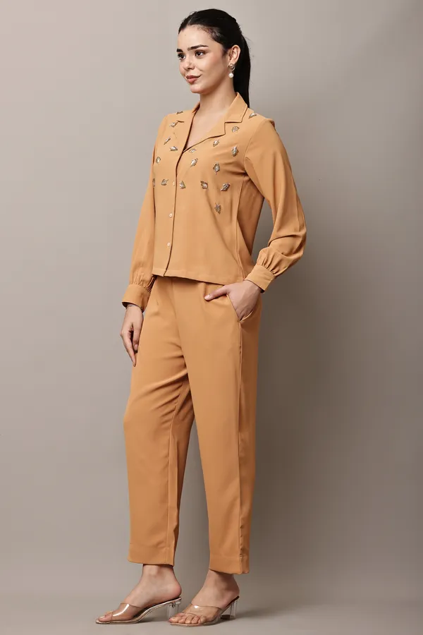 Yellow_Hand-Embroidered_Coord_Set_For_Women_