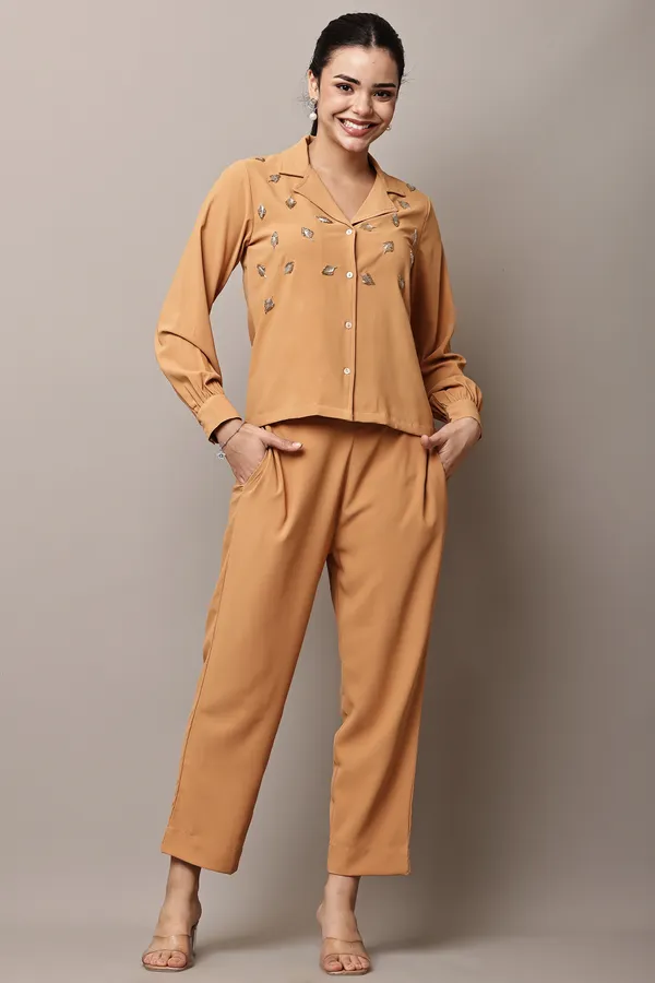 Yellow_Hand-Embroidered_Coord_Set_For_Women_