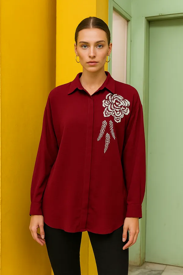 Red_Hand-Embroidered_Coord_Set_For_Women