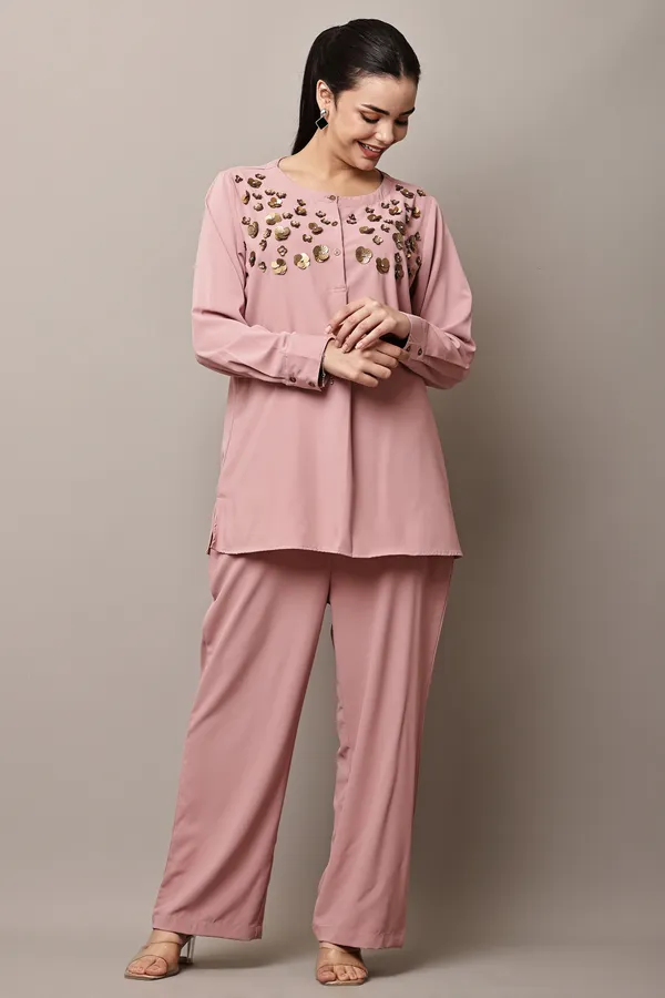 Peach_Hand-Embroidered_Coord_Set_For_Women_