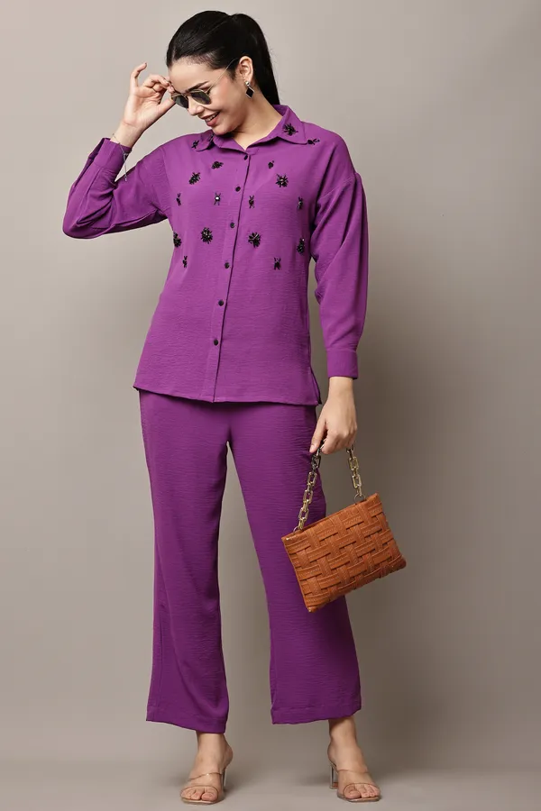 Purple__Hand-Embroidered_Coord_Set_For_Women_