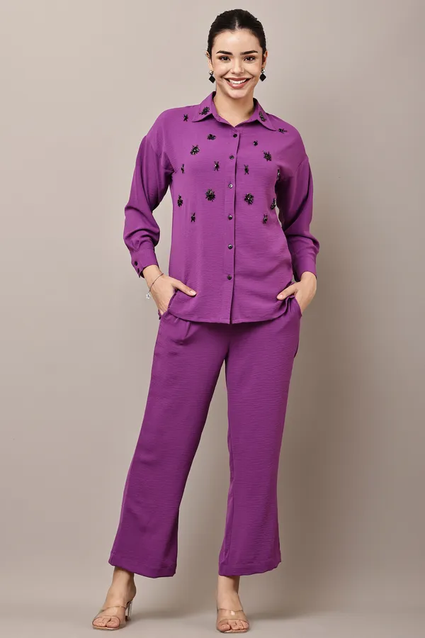 Purple__Hand-Embroidered_Coord_Set_For_Women_